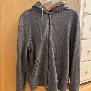 Michael Kors Rabbit Fur Zip-Up Hoodie